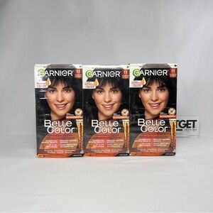 Lot of 3 X Garnier Belle Color ColorEase Creme, Very Intense Black 11